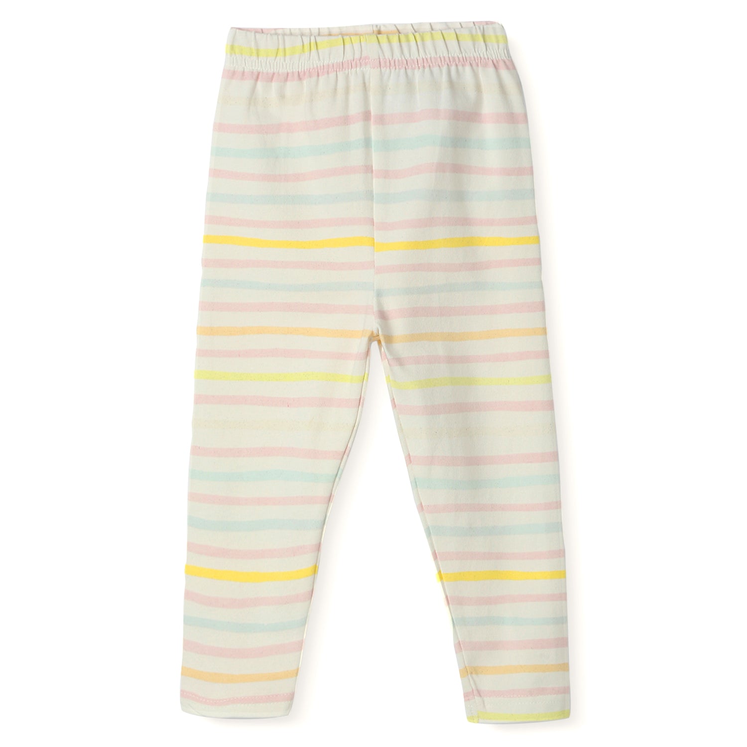 Nautinati's Girls' Cotton Printed Stripes Leggings