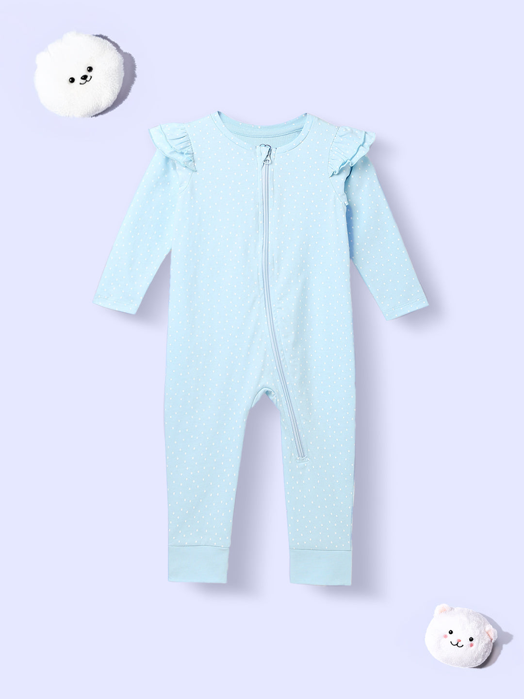 Nautinati Infants' Cotton Pack of 3 Ocean Print Sleepsuit