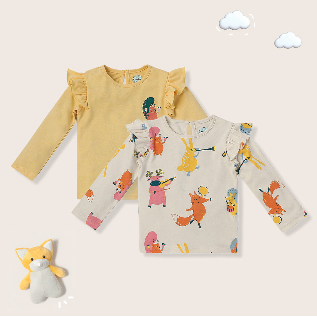 Nautinati Infants 100% Cotton Pack of 2 T-shirt