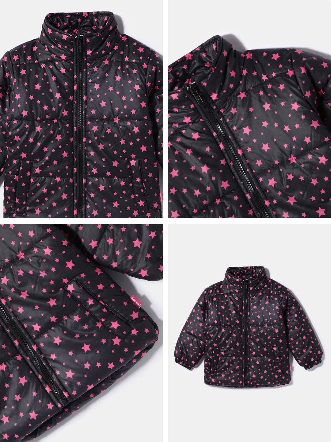 Nautinati Girls'  Star Printed Puffer Jacket | Age 0 - 2 Years