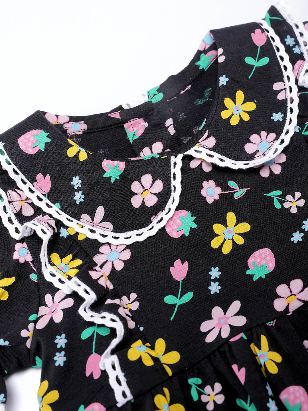 Nautinati Girls' All Over Print Knee Length Dress