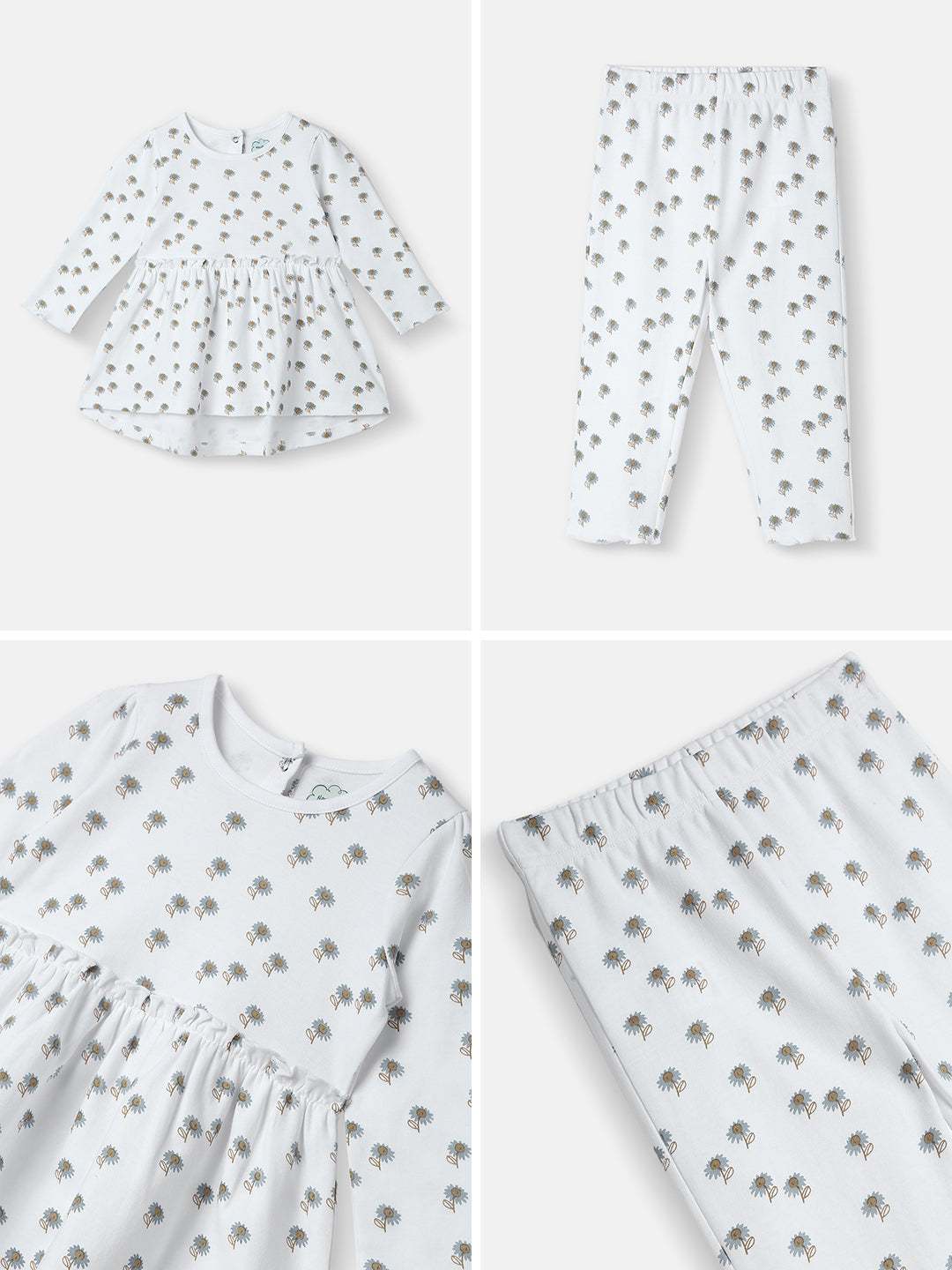 Nautinati Girls Cotton Clothing Set | Age 0 - 2 Years