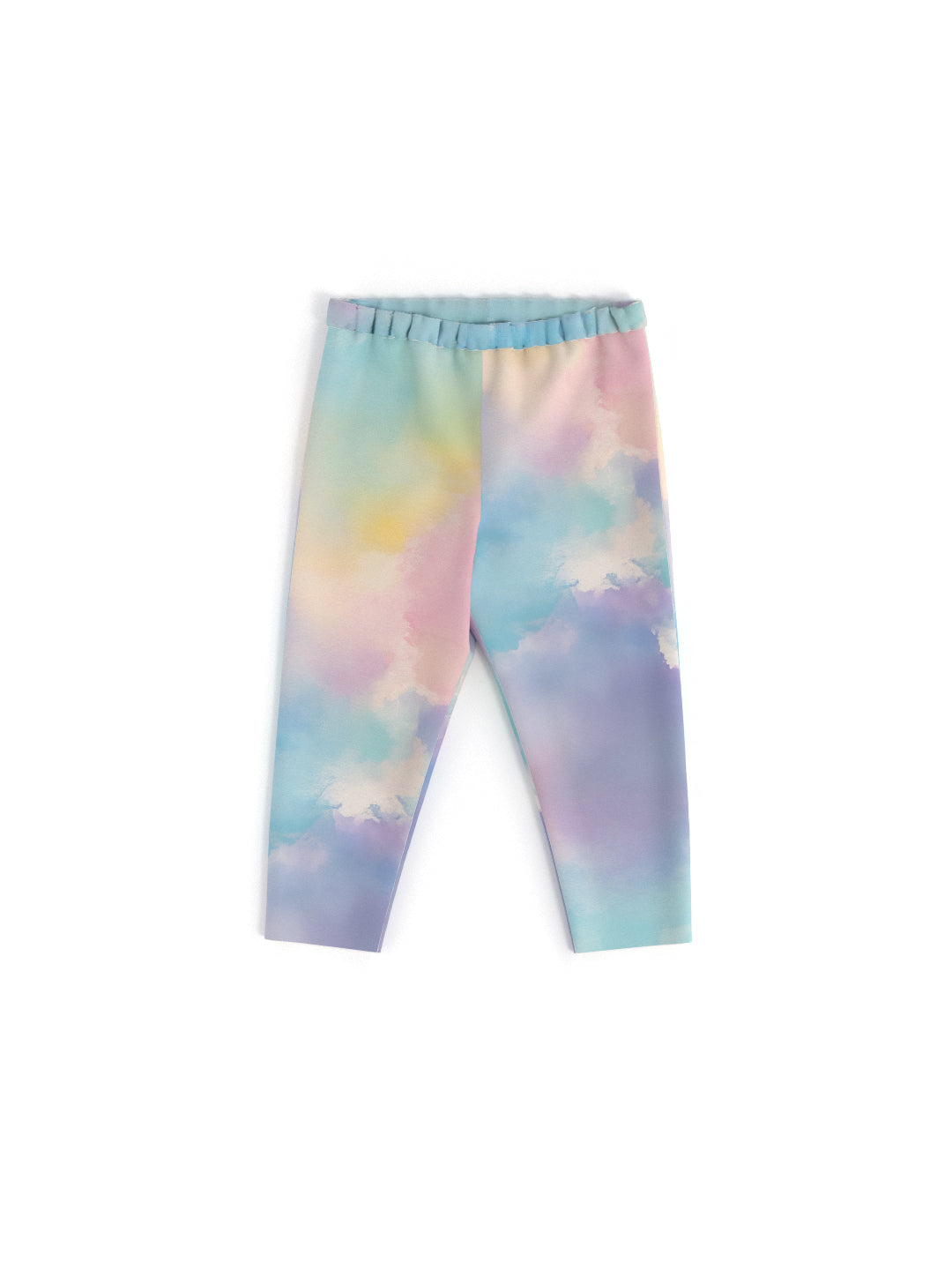 Nautinati Girls' Cotton All-over Tye and Dye Print Leggings