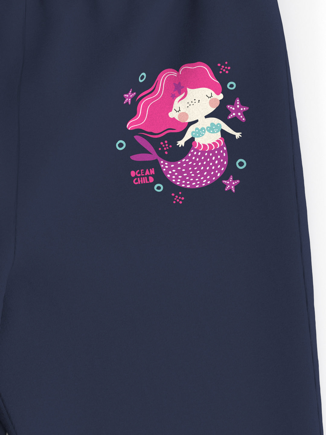 Nautinati Girls' Cotton Mermaid Print Leggings