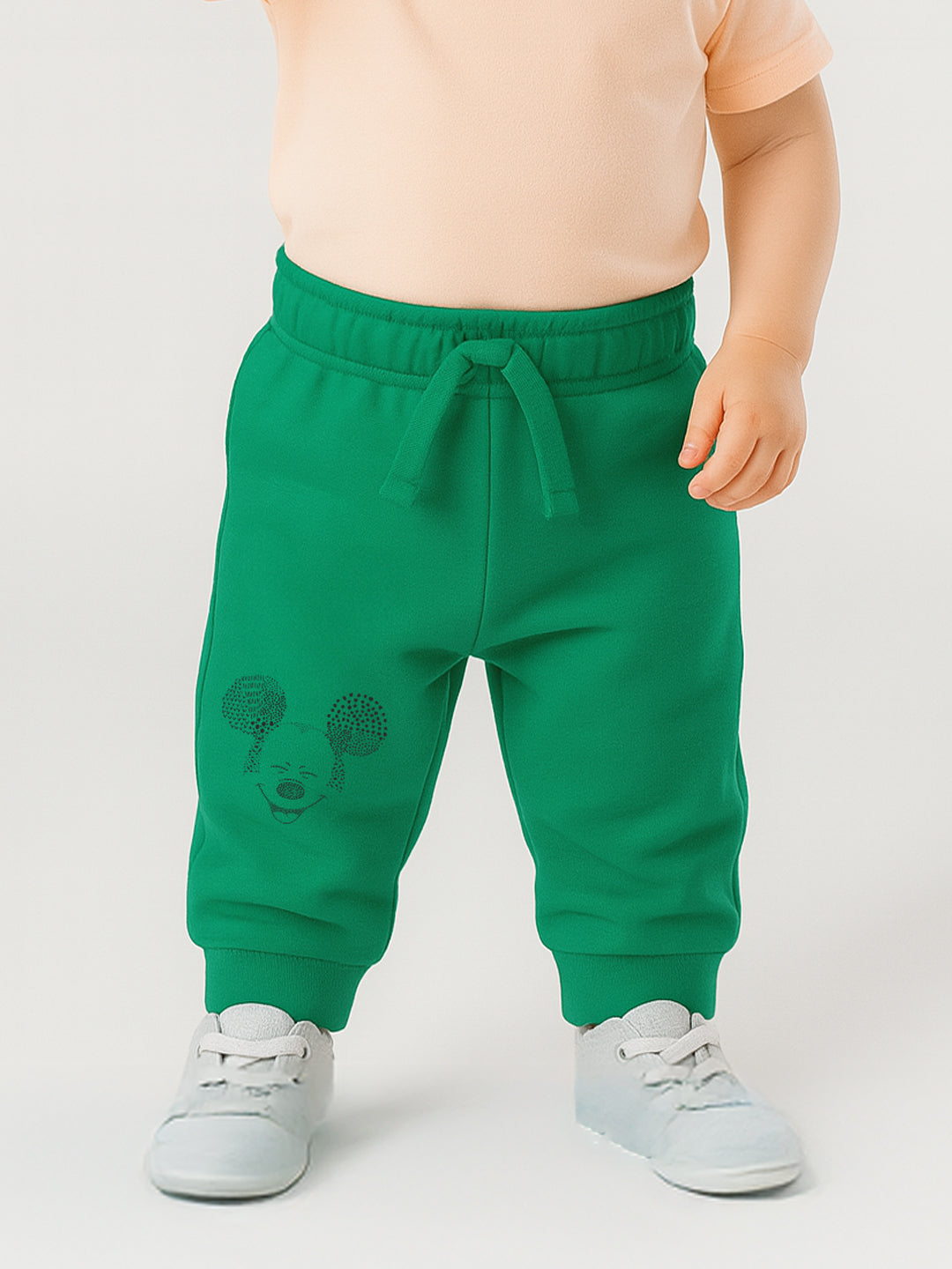 Nautinati Infant Boys' Cotton Joggers | Mickey Mouse Print| Age 0 - 2 Years