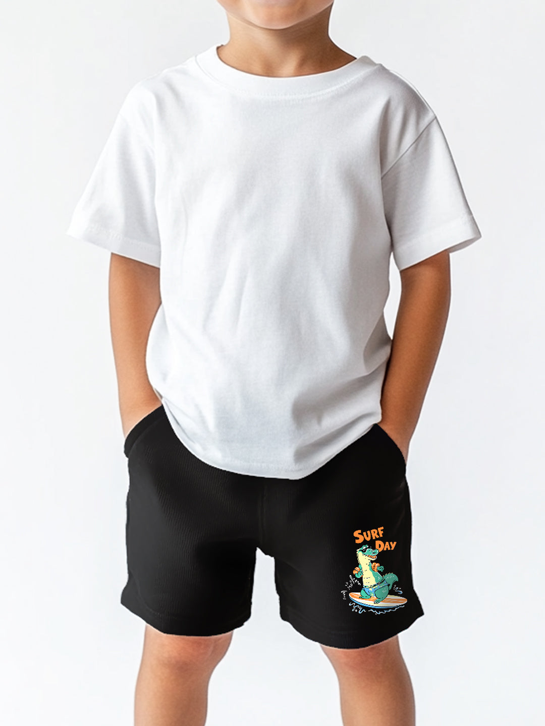 Nautinati Boys' Shorts With Alligator Print| Cotton Blend | Age 2 - 10 Years