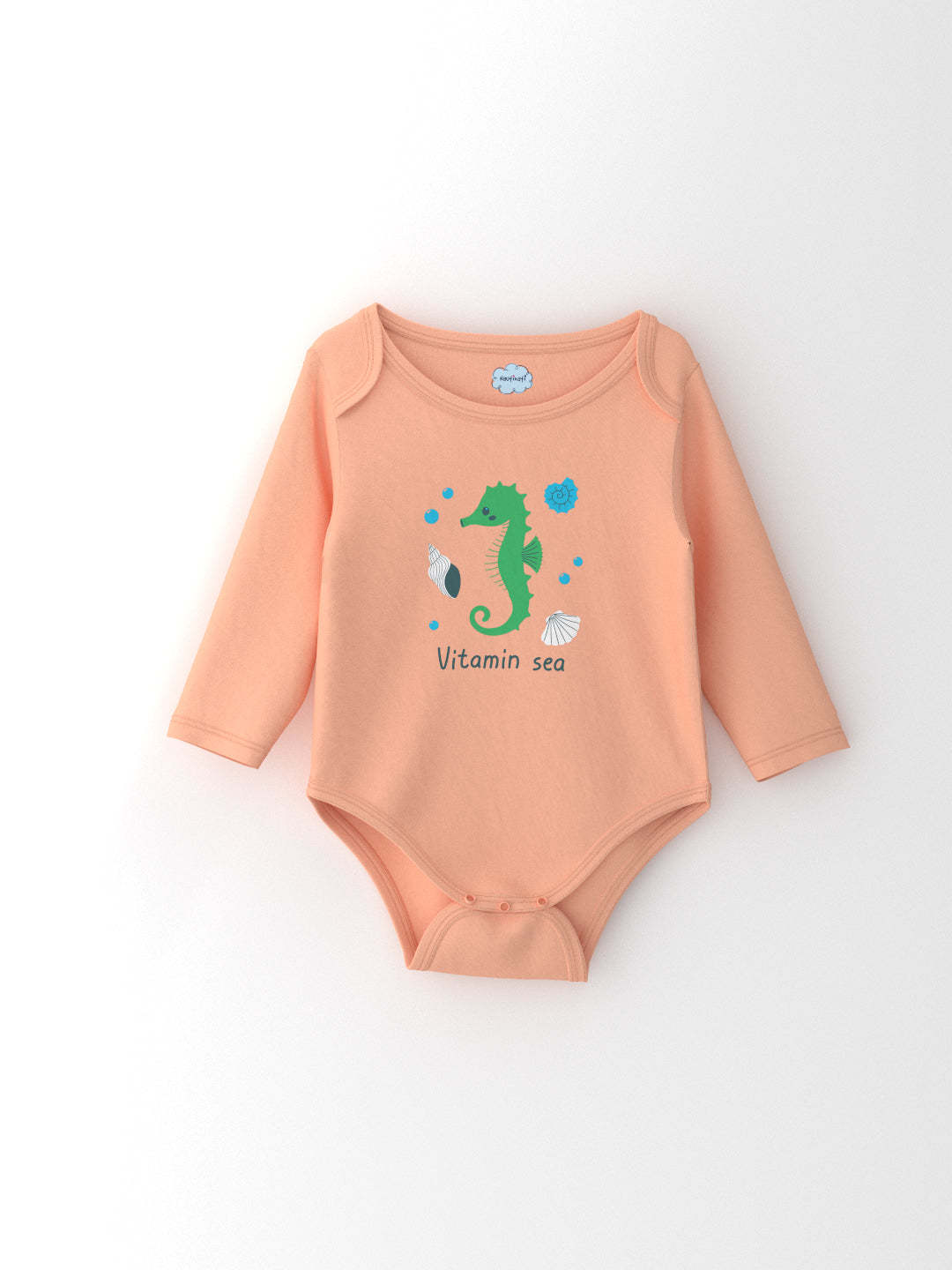 Nautinati Infants' Cotton Pack of 3 Ocean Print Bodysuit