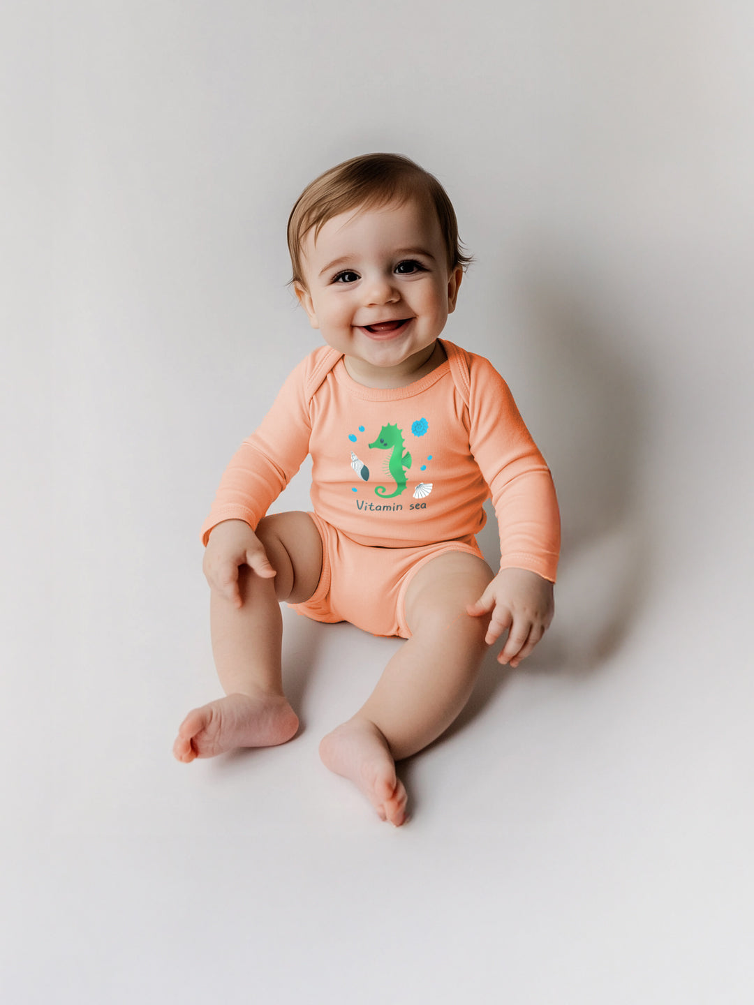 Nautinati Infants' Cotton Pack of 3 Ocean Print Bodysuit