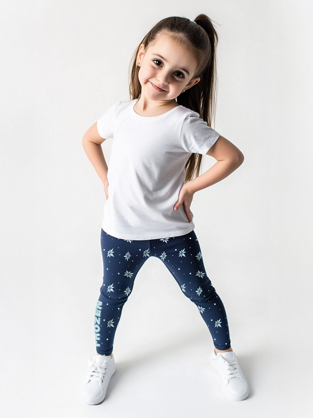 Nautinati Girls' Cotton All-over Disney Print Leggings