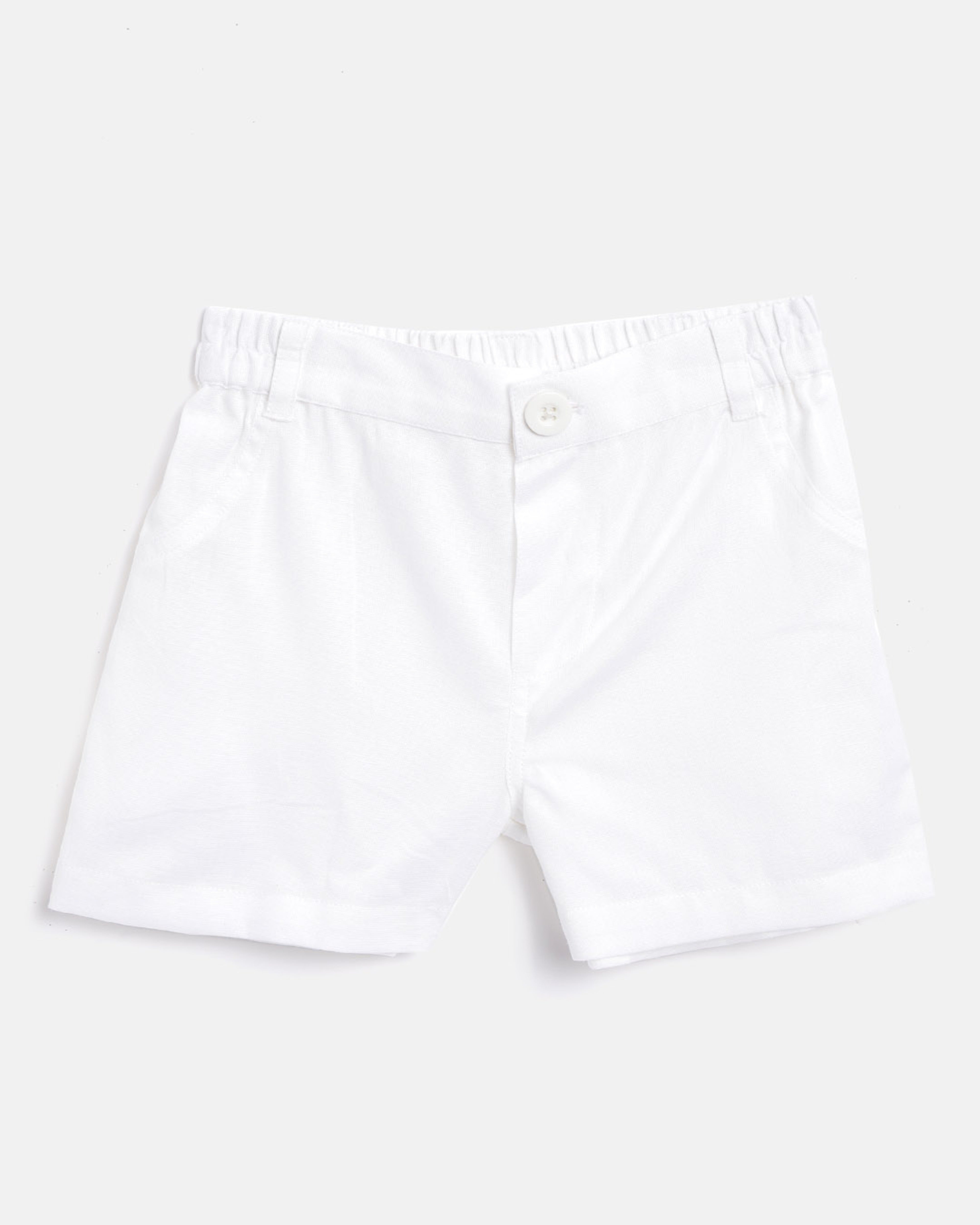 Nauti Nati Boys Blue White Printed Shirt with Shorts