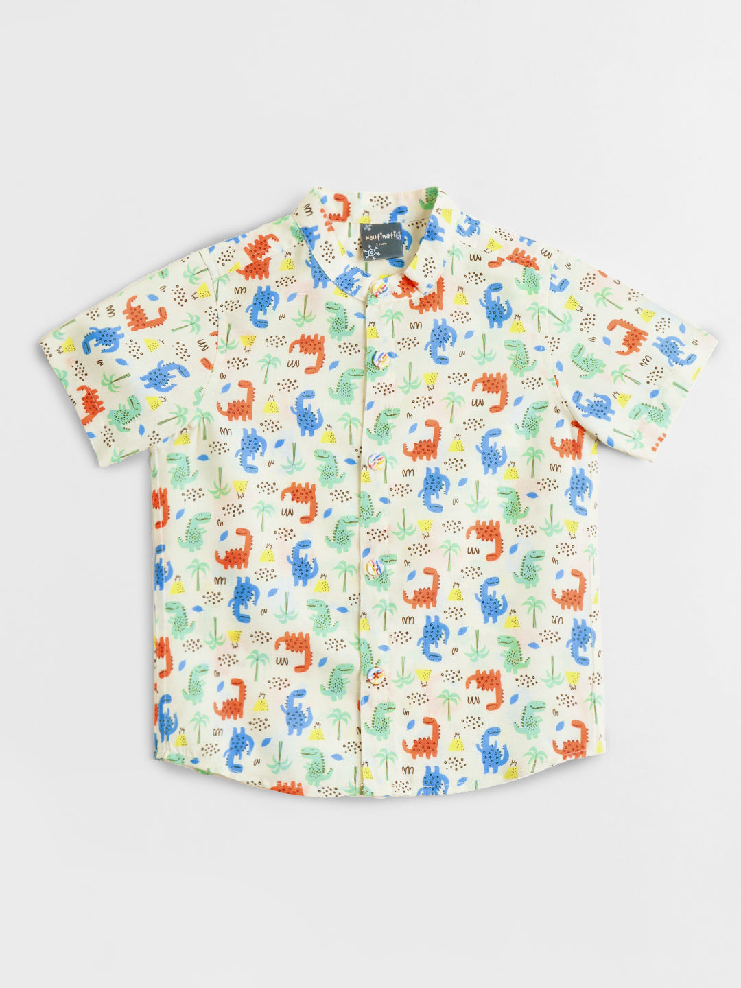 Nauti Nati Boys Multicoloured Printed Shirt with Shorts