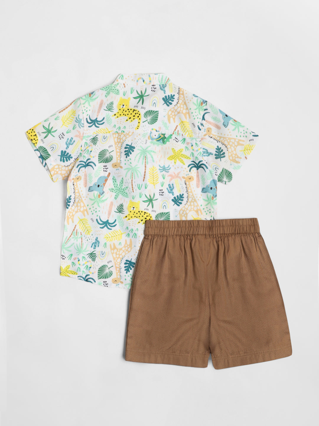 Nauti Nati Boys Multicoloured Printed Shirt with Shorts