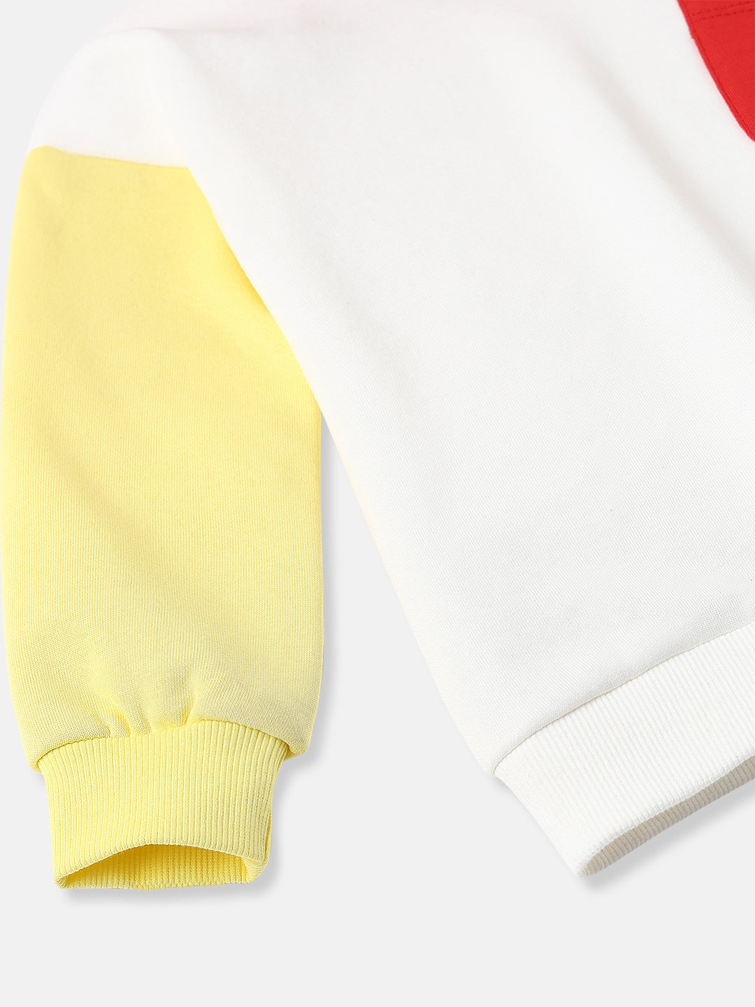 Nautinati Boys Multicolour Solid Fleece Sweatshirt