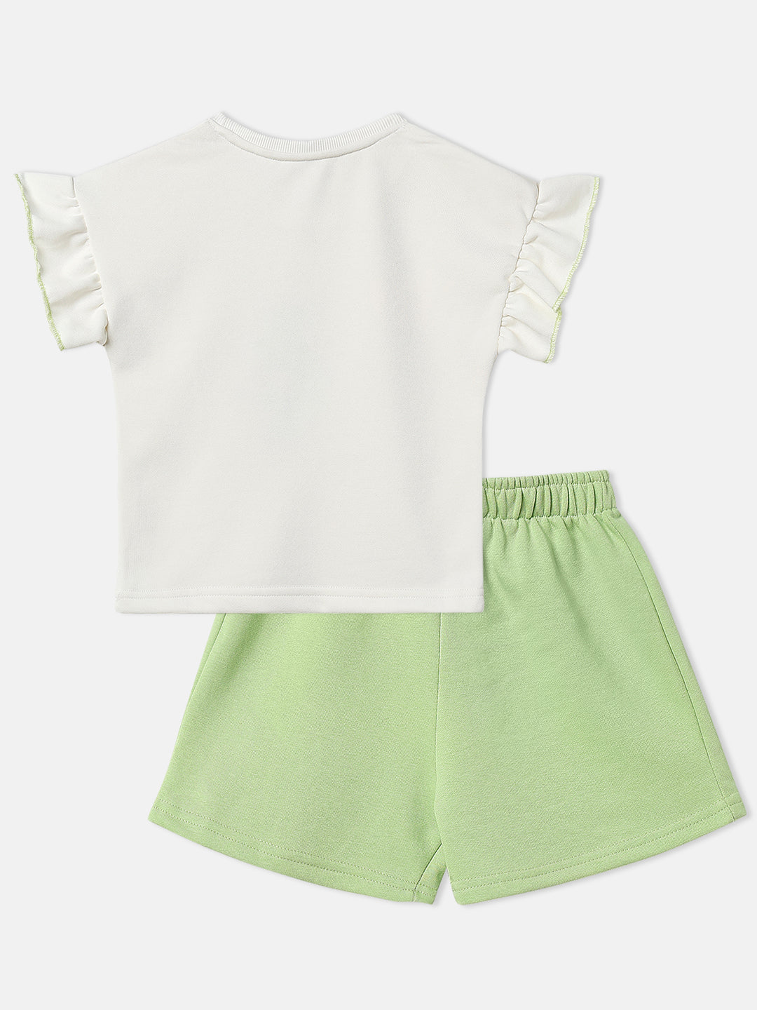 Nautinati Girls Floral Print T-shirt and Shorts Combo Set