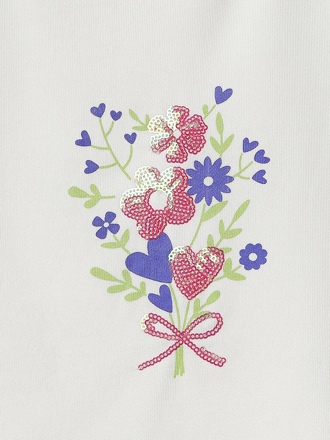 Nautinati Girls Floral Print T-shirt and Shorts Combo Set