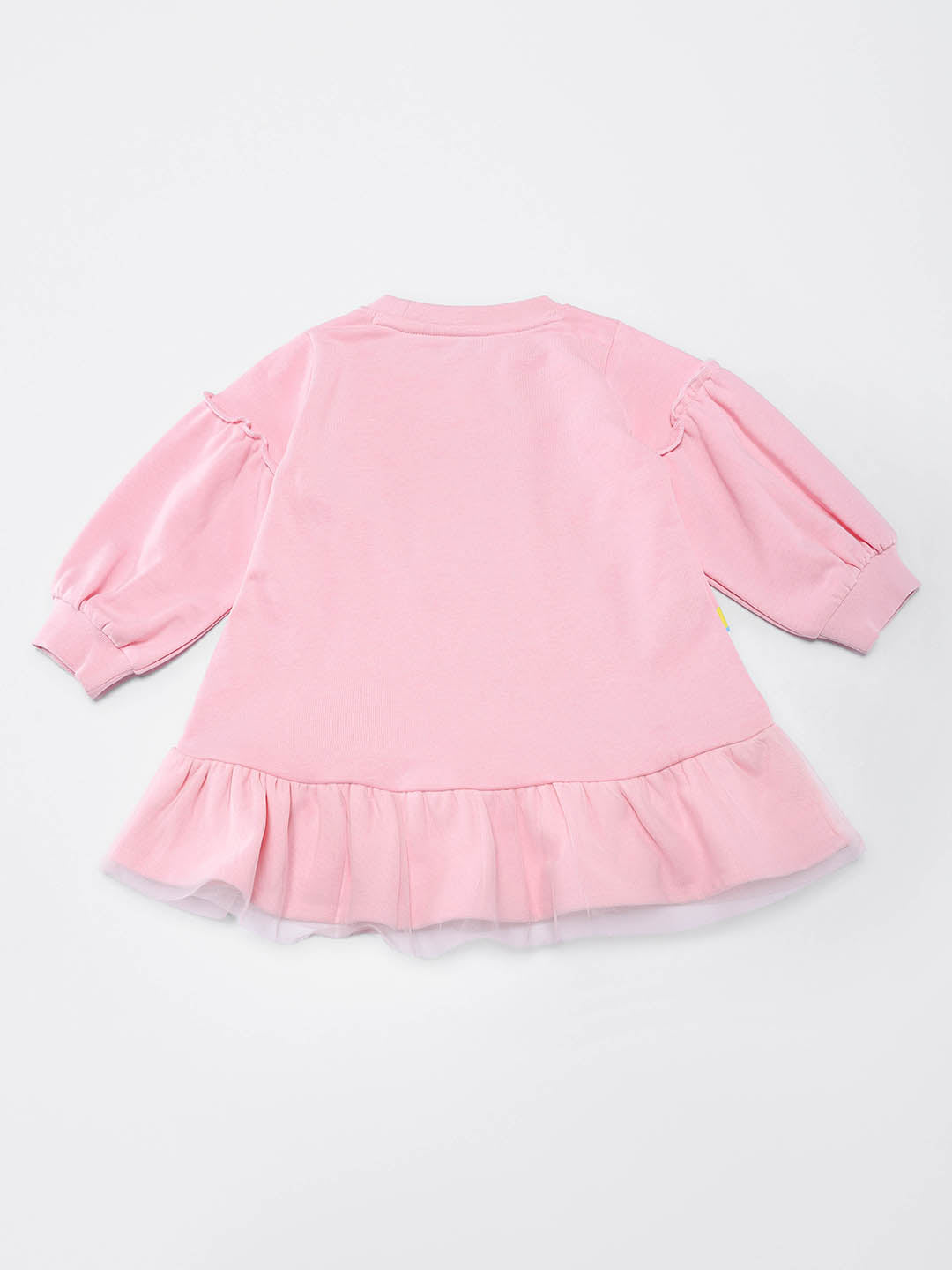 Nautinati Girls Nature Print Round Neck Full Sleeve Frock