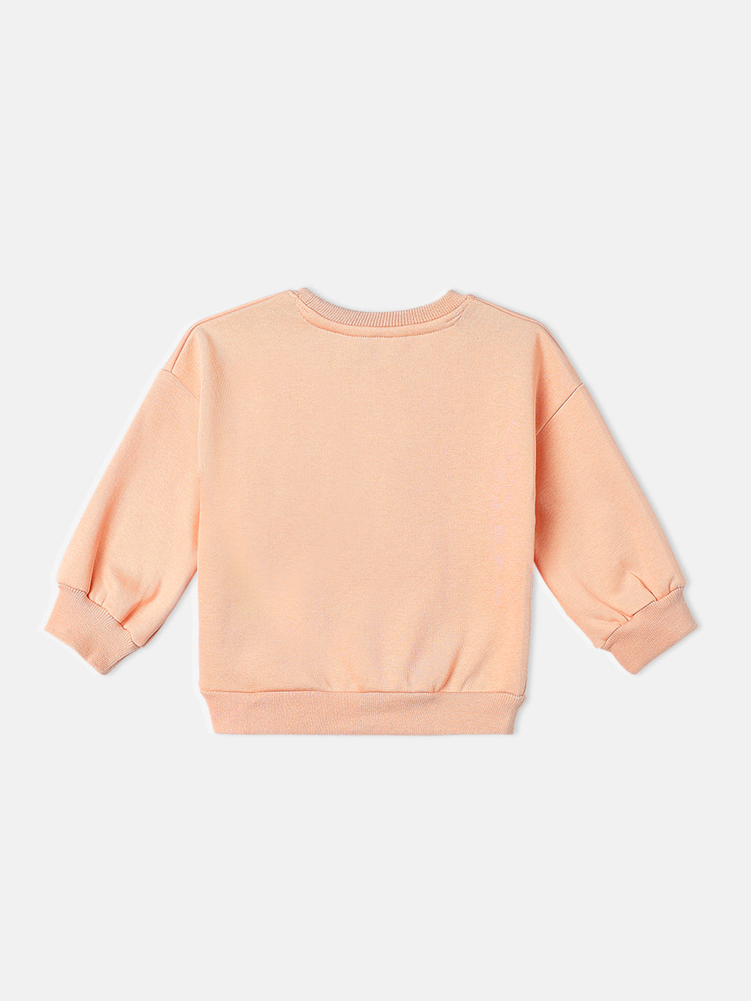 Nautinati Girls Typography Printed Fleece Full Sleeve Sweatshirt