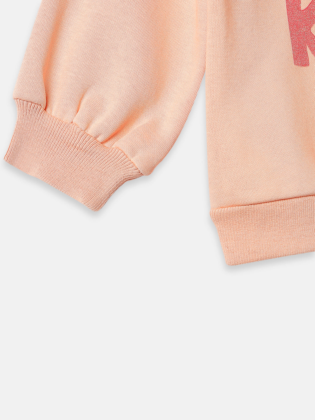 Nautinati Girls Typography Printed Fleece Full Sleeve Sweatshirt