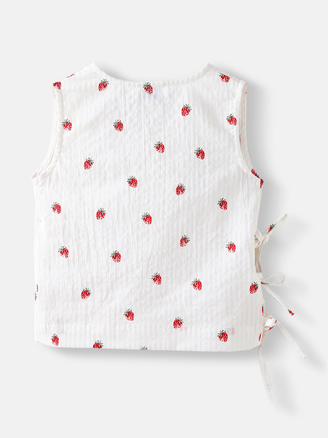 Nautinati Girls' Pack of 2 Cotton Printed Wrap V Neck Collar Jhabla