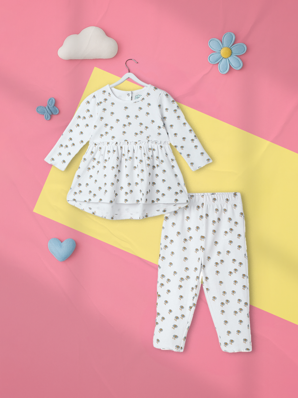 Nautinati Girls Cotton Clothing Set | Age 0 - 2 Years
