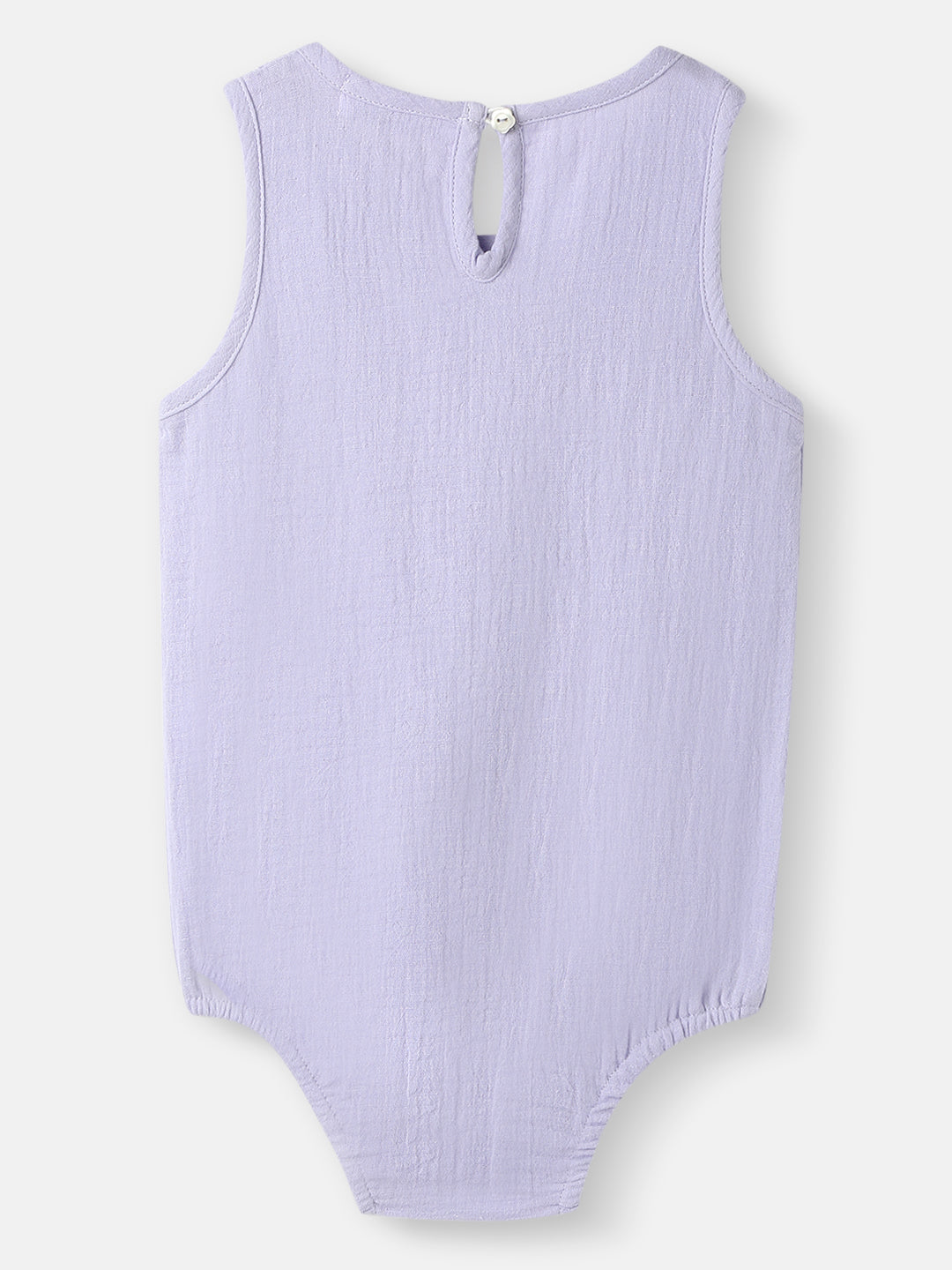Girls Cotton Romper | Sleeveless Romper for 0-2 Years | Floral Embroidery