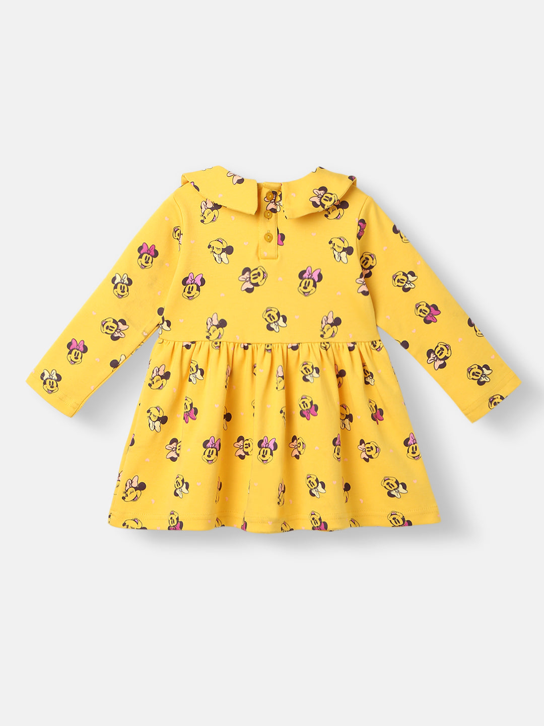 Nautinati Disney Infants Cotton Minnie Mouse Printed Dress with Matching Headband