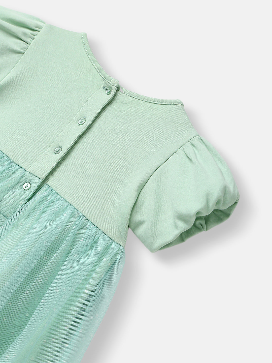 Nautinati Disney Infants Party Dress with Minnie Mouse Embroidered Puff Sleeve