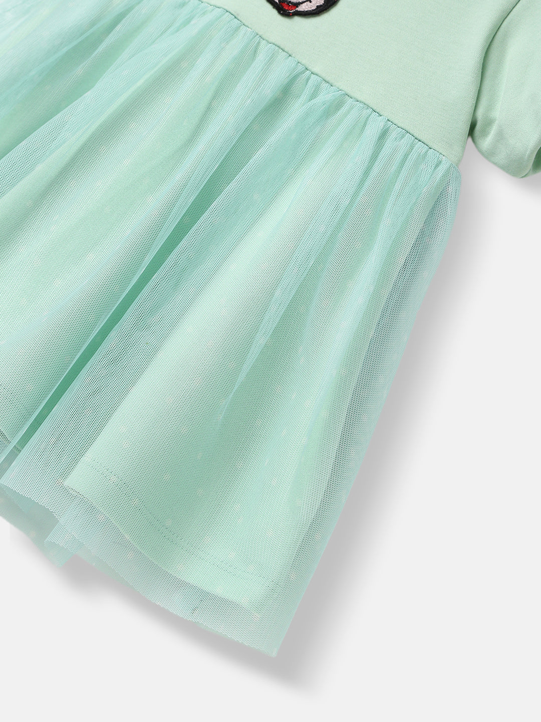 Nautinati Disney Infants Party Dress with Minnie Mouse Embroidered Puff Sleeve