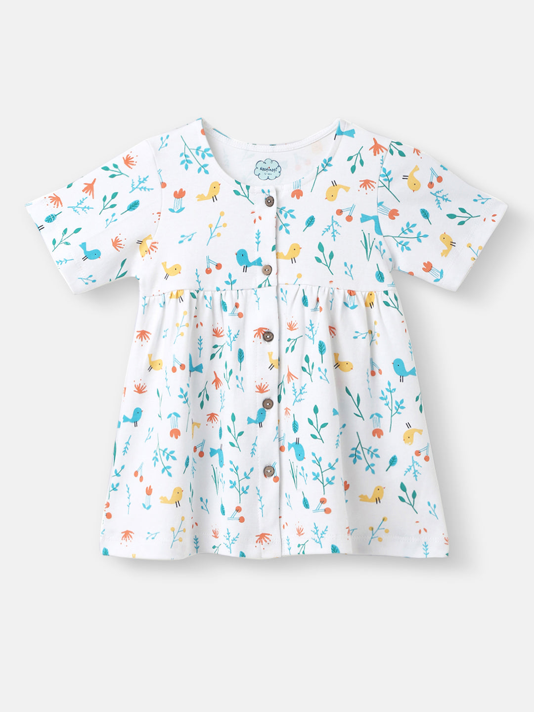Nautinati Girls All-over Print Dress with Leggings Set|Waffle Knit| Age 0 - 2 Years