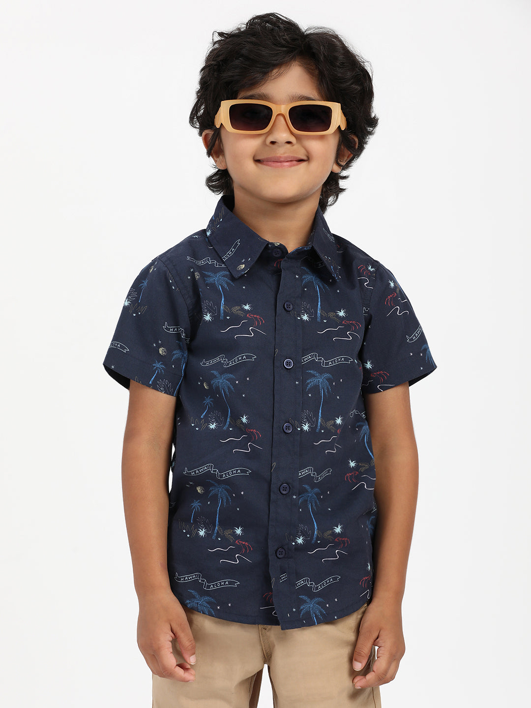 Nautinati Boys Aloha Hawaii Print Shirt|Cotton| Age 2 - 10 Years