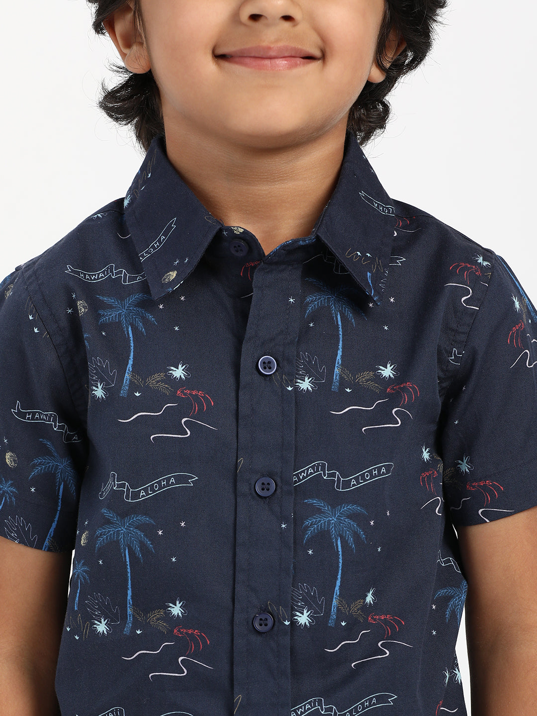 Nautinati Boys Aloha Hawaii Print Shirt|Cotton| Age 2 - 10 Years