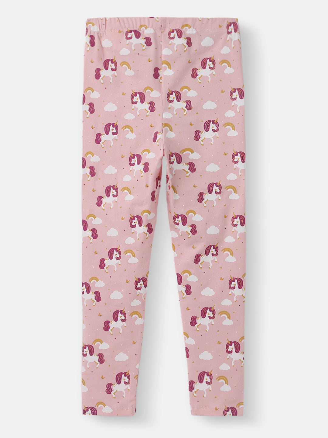 Nautinati's Girls' Cotton Unicorn All-over Print Leggings