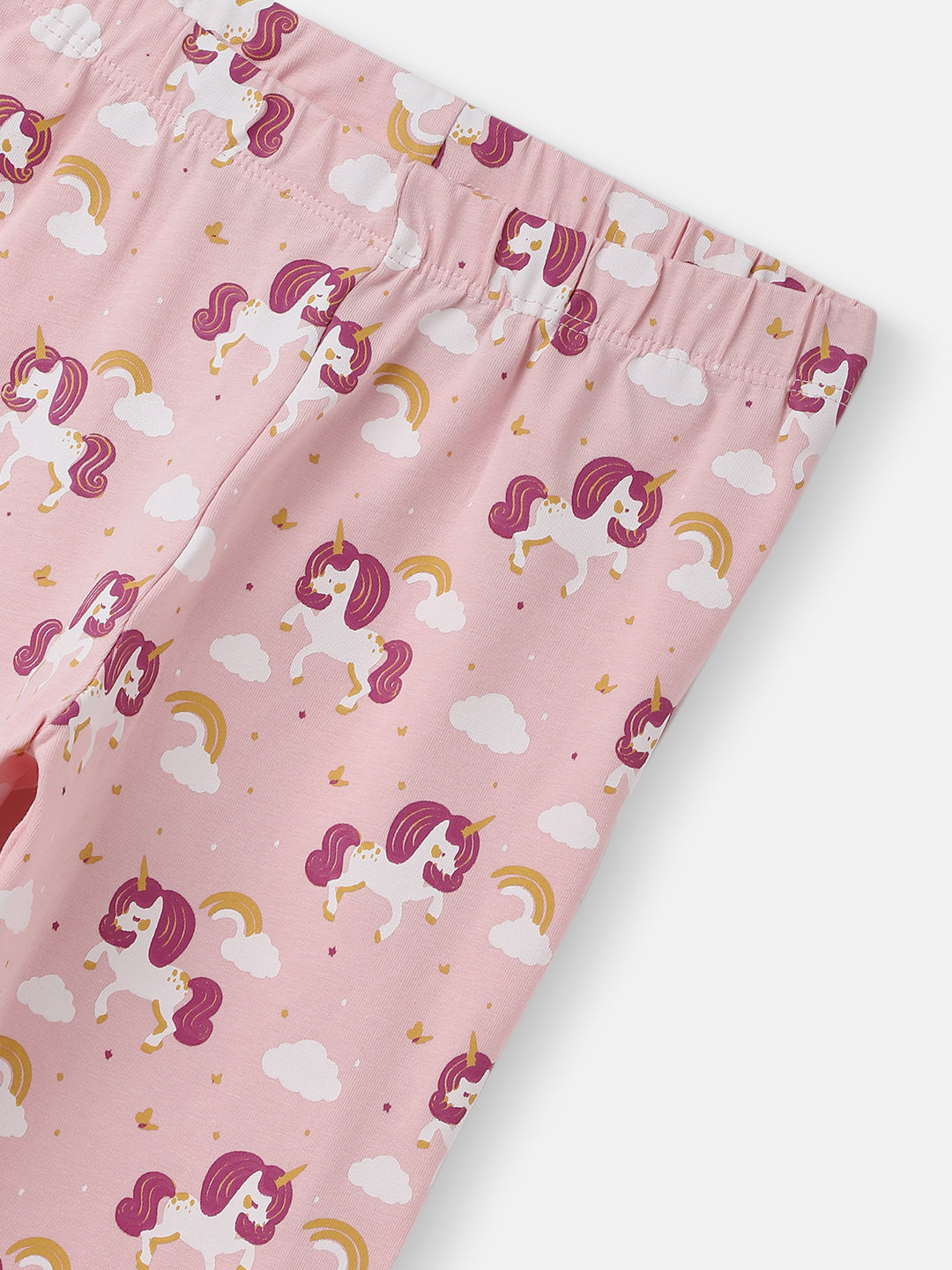 Nautinati's Girls' Cotton Unicorn All-over Print Leggings