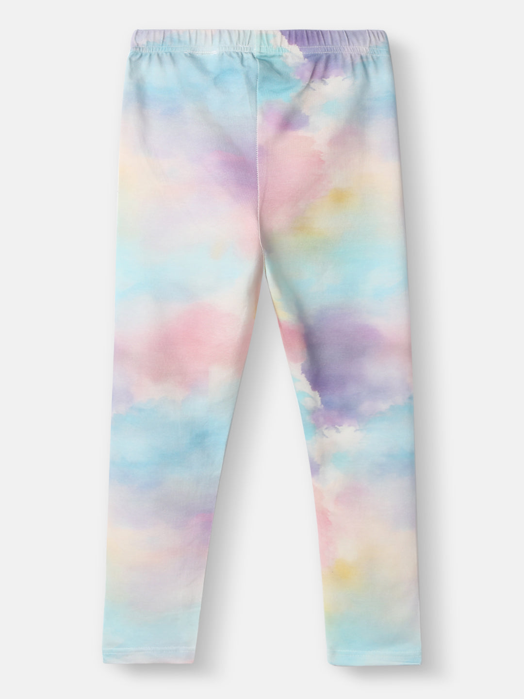 Nautinati Girls' Cotton All-over Tie and Dye Print Leggings