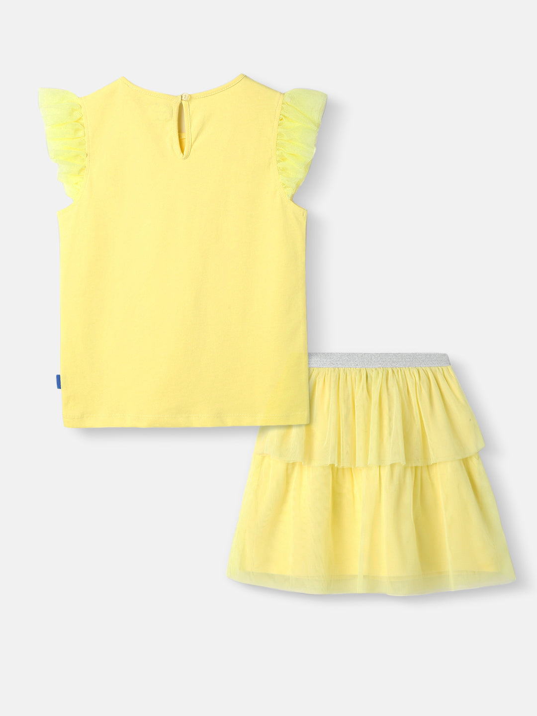 Nautinati's Girls' Party Set of Tiered Tulle Skirt and Top With Hairband