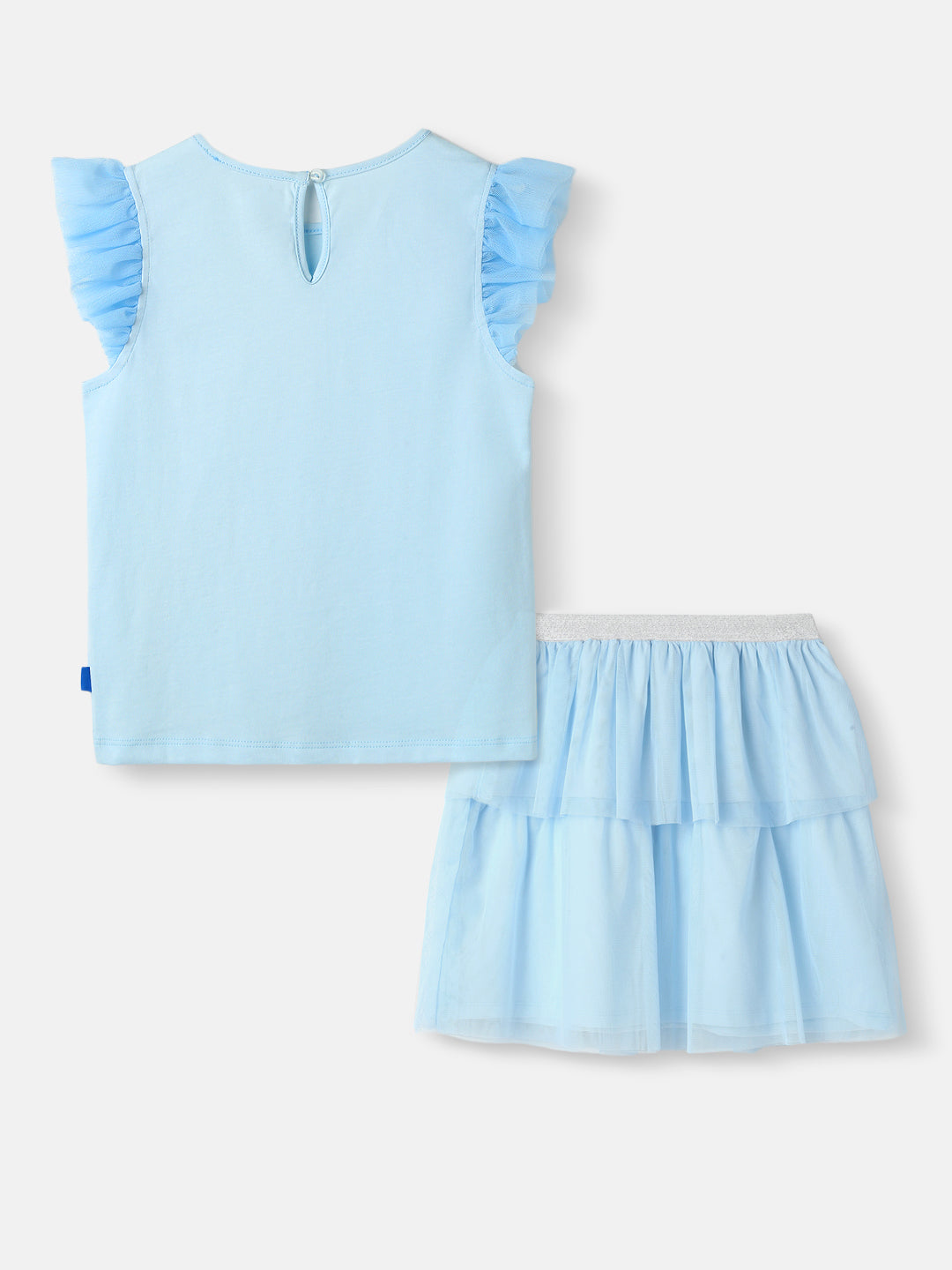Nautinati's Girls' Party Set of Tiered Tulle Skirt and Top With Hairband