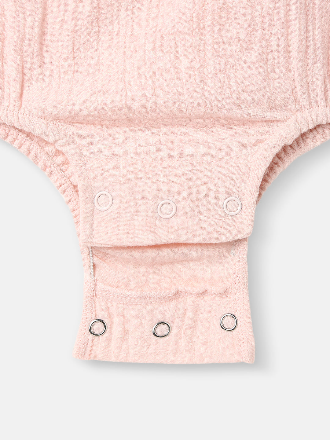 Nautinati Girls' Cotton Embroidered Sleeveless Romper