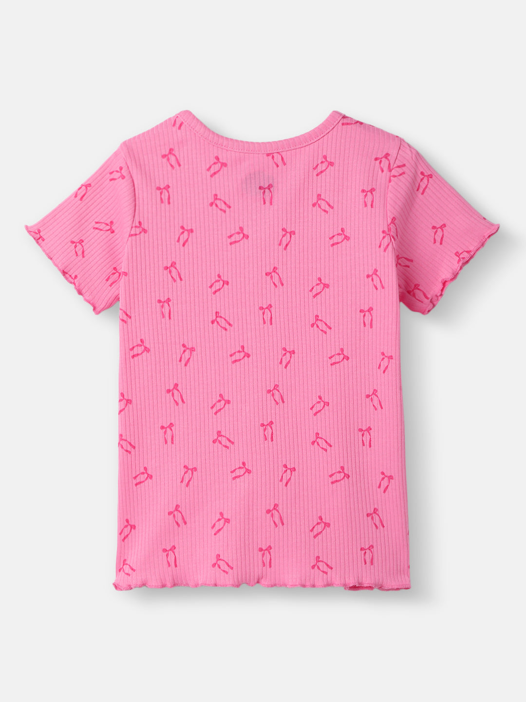 Nautinati Girls' Derby Rib Set With All-over Print | Cotton | Age 2 - 10 Years