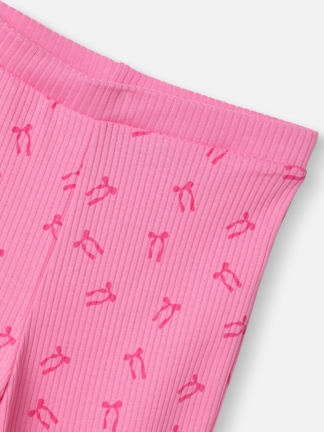 Nautinati Girls' Derby Rib Set With All-over Print | Cotton | Age 2 - 10 Years
