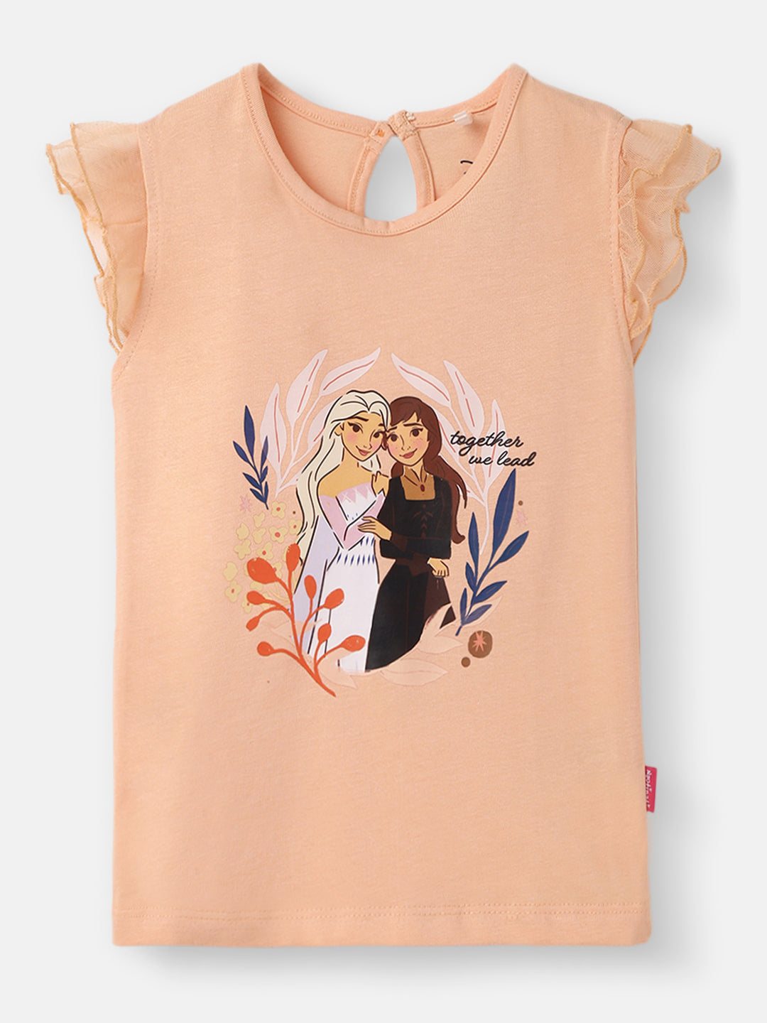 Nautinati Girls' Cotton Disney Frozen Print T-shirt
