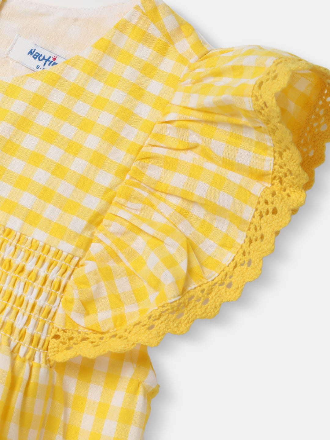 Nautinati Girls Gingham Sleeveless Top|Cotton| Age 2 - 10 Years