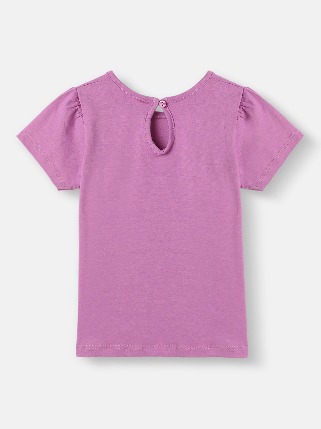 Nautinati Girls' Minnie Mouse Graphic Cotton Top | Half Sleeves | Age 12-18M