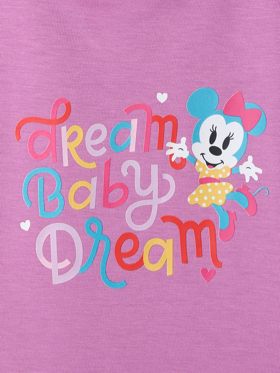 Nautinati Girls' Minnie Mouse Graphic Cotton Top | Half Sleeves | Age 12-18M