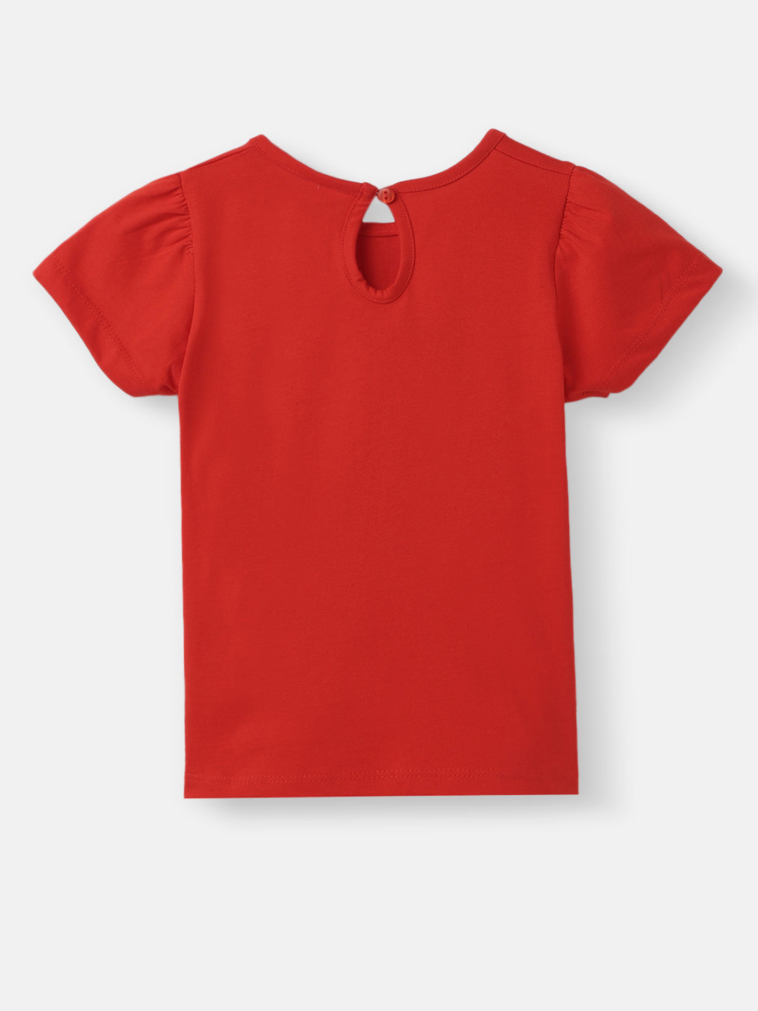 Nautinati Girls' Snow White Graphic Cotton Top | Half Sleeves | Age 12-18M