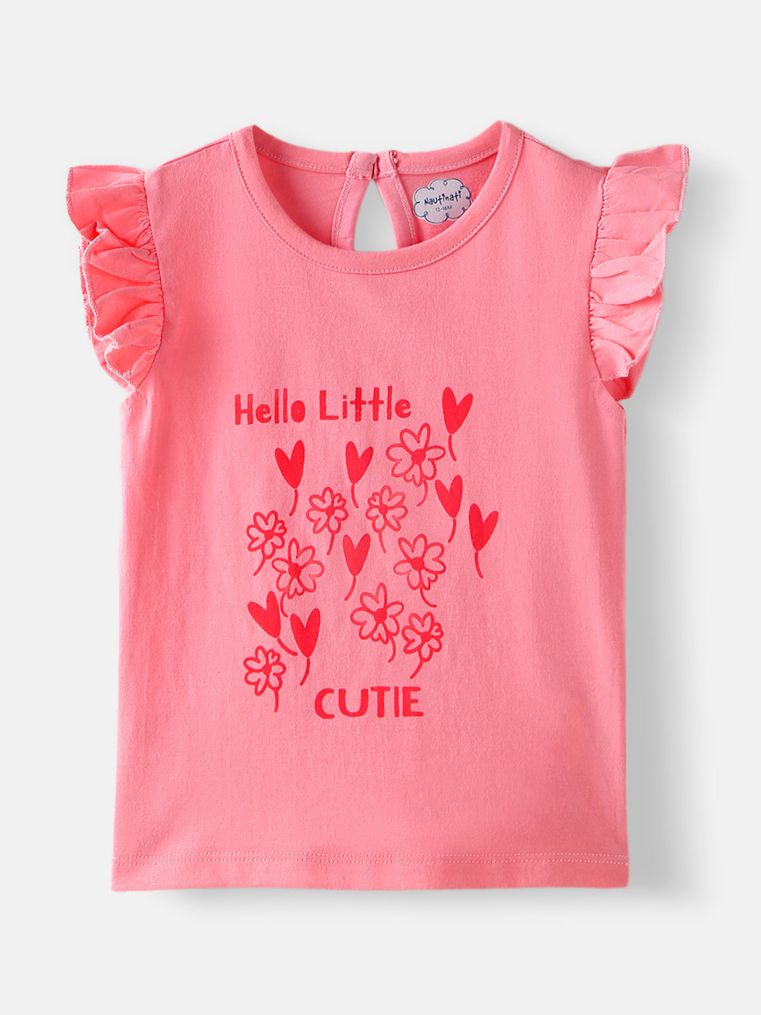 Nautinati Girls' Cotton Printed Top