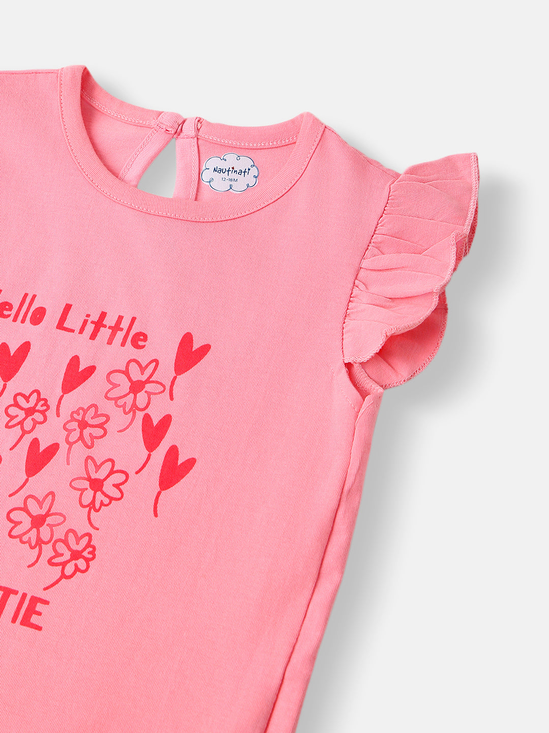 Nautinati Girls' Cotton Printed Top