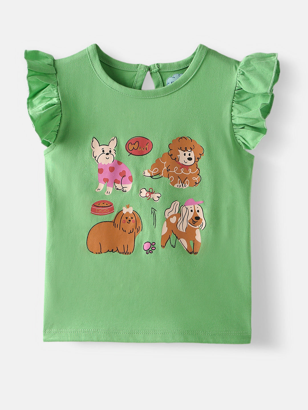 Nautinati Girls' Pack of 2 Single Jersey Cotton Printed Tops