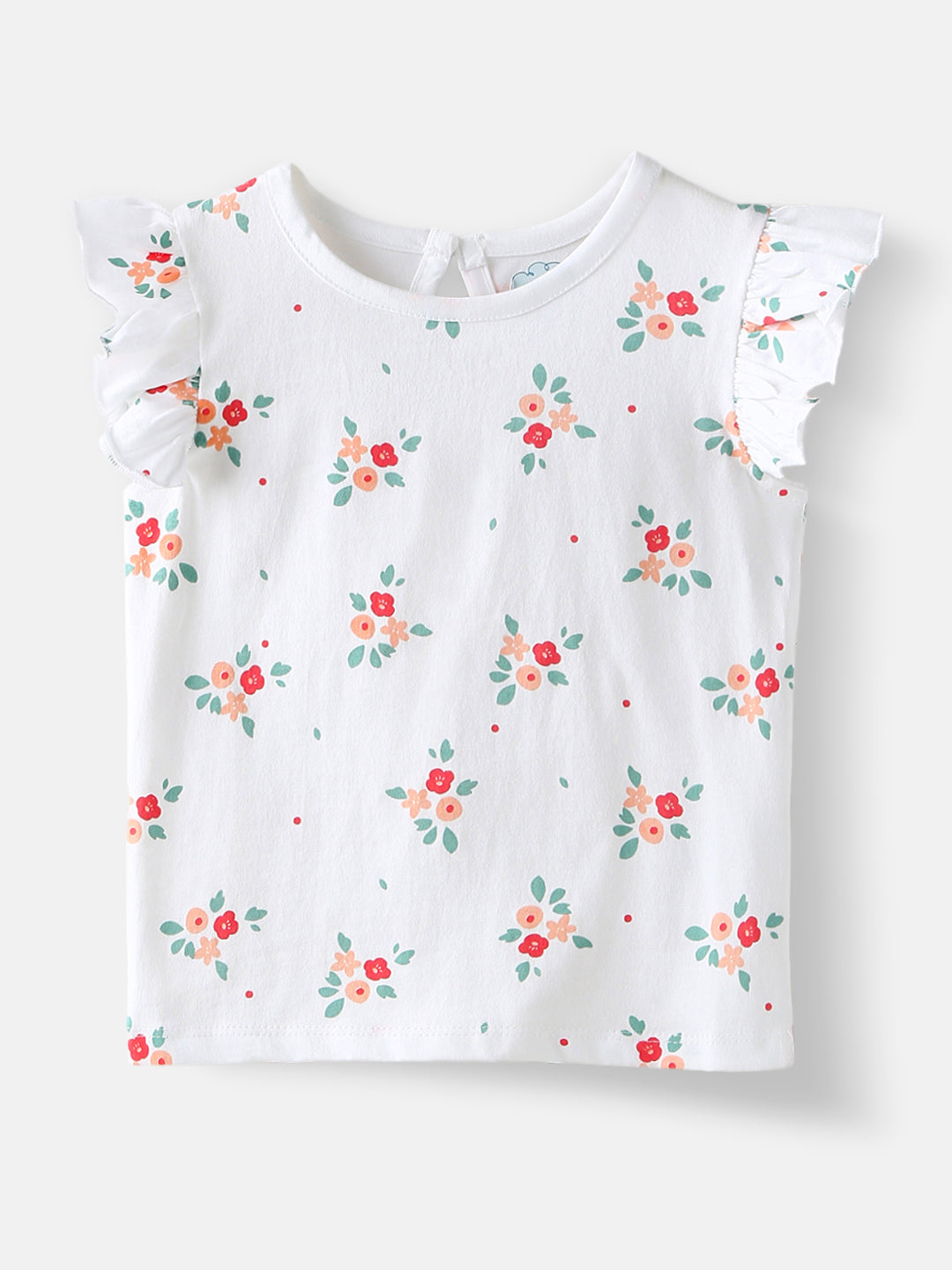 Nautinati Girls' Pack of 2 Single Jersey Cotton Printed Tops