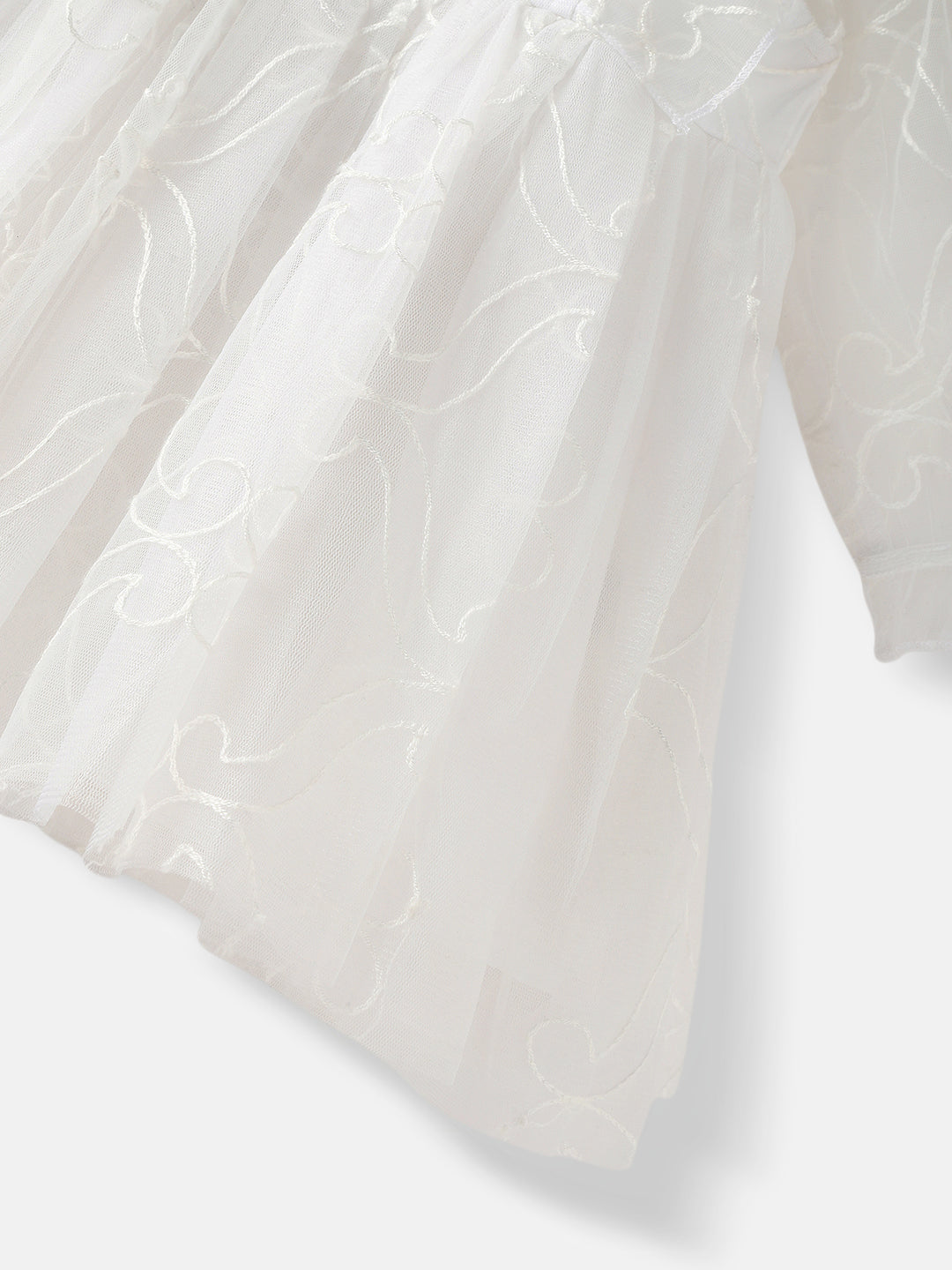 Nautinati' Girls' Mesh Embroidered Party Frock