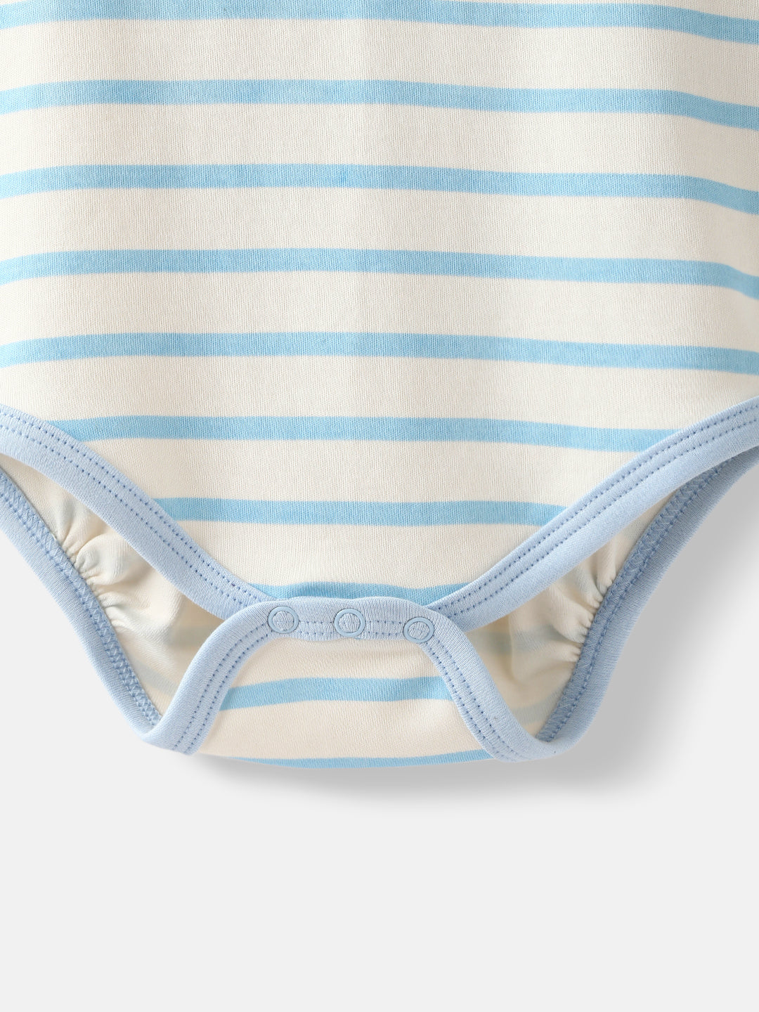 Nautinati Boys' Interlock Cotton Striped Bodysuit with Beanie & Booties